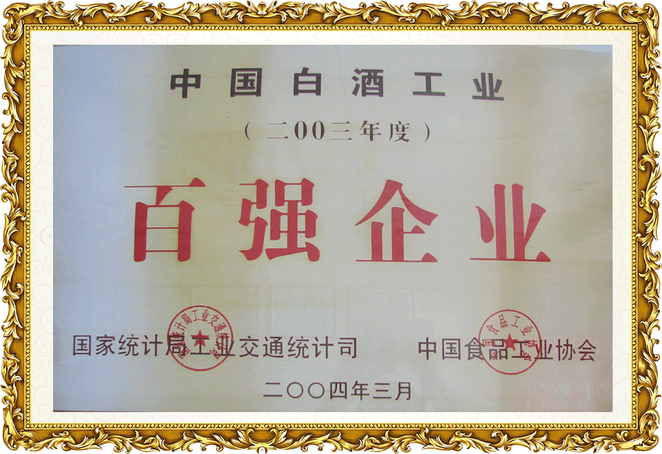 中國白酒工業百強企業